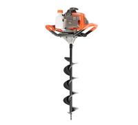 Hadwigger Tarière à essence 71 cc avec foret de 100, 150, 200 mm en acier allié, longueur de foret 770 mm, moteur 2 temps, tarière de jardin, kit d'outils inclus