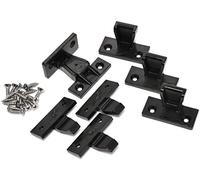 HÄFELE Kit de crochet de fixation pour joint à clipser en Métal, Noir, 4 crochets, Montage mural, Minimaliste