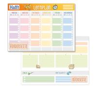 Häfft® Bloc A5 avec 50 feuilles - agenda semainier avec liste des choses à faire, suivi, paquets d'apprentissage, objectifs, grand champ de notes et plus encore - durable & respectueux du climat