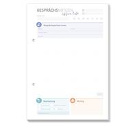 Häfft Bloc de notes de conversation A5, 50 Blatt - Bloc-notes pour annotations téléphoniques, d'appel et plus - durable & respectueux au climat