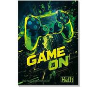 Häfft® Verlag 9721-1 emgp Häfft® Verlag Cahier de devoirs Game On 2025/2026 ligné DIN A5 sans marge, 88 feuilles