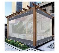 HAEGDFD Bâche Transparente Imperméable avec Œillets 0.5mm Rideaux Imperméables PVC de Transparente, Tente Résistant Aux Intempéries pour Serre Jardin Porches Pergola Auvent Camping(16x10ft/5x3m)