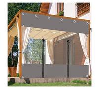 HAEGDFD Pergola avec Œillets Bâche Couverture avec Fermeture Éclair, Auvent Transparent pour Abris Voiture, Entrepôt, Rideau de Séparation, Rideaux de Carport(5.25x5.9ft/1.6x1.8m)