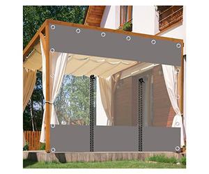 HAEGDFD Pergola avec Œillets Bâche Couverture avec Fermeture Éclair, Auvent Transparent pour Abris Voiture, Entrepôt, Rideau de Séparation, Rideaux de Carport(5.25x5.9ft/1.6x1.8m)