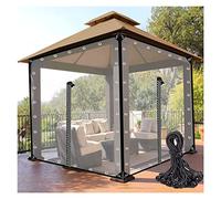 HAEGDFD Rideaux de Bâche de Patio Bâche PVC 0,5mm avec Oeillet et Fermeture À Glissière Bordure Enveloppée de Corde en Nylon Noir Rideaux Bâche de Vinyle(3x2.5m/9.84x8.2ft)