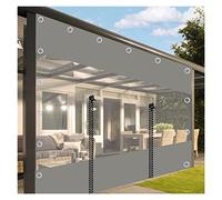 HAEGDFD Rideaux Latéraux pour Gazebo avec Fermeture Éclair, Rideau de Porche Extérieur pour Abris de Voiture, Entrepôt, Rideau de Séparation, Bâche Transparent(5.25x5.9ft/1.6x1.8m)