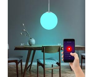 Hägeleuchte Lampe Suspension Boule Commande Vocale Minuteur Dimmable RGB LED
