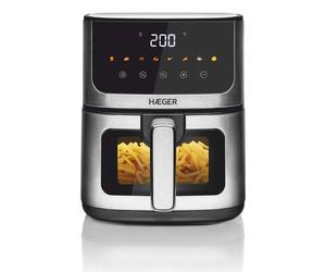 Haeger AF-D47.005A friteuse Unique 4,7 L Autonome 1200 W Friteuse d'air chaud Noir, Argent
