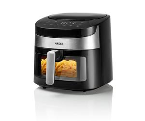 Haeger AF-D80.008A friteuse Unique 8 L Autonome 1800 W Friteuse d'air chaud Noir, Argent