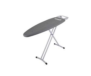 Haeger IB-SIM.002A Table à repasser avec hauteur réglable sans interruption jusqu'à 90 cm, plateau en fer à double position, pour fer à repasser gauchers et droitiers