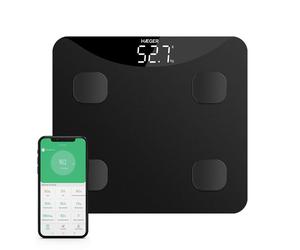 Haeger InteliScale Carré Noir Pèse-personne électronique