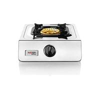 Haeger Cuisinière à gaz SAFINE – Inox, 1 brûleur, allumage automatique PIEZO