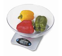 HAEGER Santini - Balance de Cuisine Haute précision avec Tasse à mesurer en Verre et écran LCD Tactile