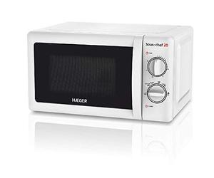 HAEGER SOUS-CHEF 20 Micro-ondes avec 700 W de puissance, capacité de 20 l, 6 niveaux de puissance, fonction de décongélation, minuterie de 30 minutes, plateau tournant en verre de 24,5 cm