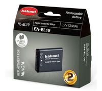 Hähnel Batterie pour appareil photo HL-EL19 Nikon Li‑Ion 3,7 V 700 mAh Remplace EN-EL19