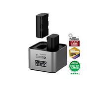 Hähnel - ProCube 2 - DSLR Duo Charger - for Canon - EU/UK/USA Plug - Charger for LP-E6, LP-E8, LP-E17 - Built-in USB Charging Ports & AA Slots