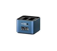 Chargeur double Hähnel ProCube3 pour batterie Panasonic DMW-BLC12 BLF19 BLJ31 BLK22 et BLG10 Bleu Bleu E