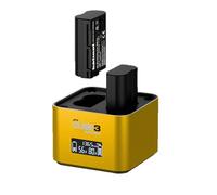 Chargeur double Hähnel ProCube3 pour batterie Nikon EN-EL14 EN-EL15c et EN-EL25 Jaune Jaune E