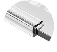 HAEKEBC Bande De Bordure De Placage Transparent Garniture De Bord De Canal en Forme De U Protection des Bords D'armoire Trempé Protection pour Bébé pour Panneaux Coins De Table(12-13mm)