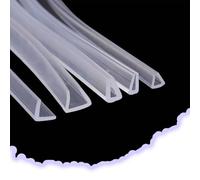 HAEKEBC Garniture De Bord Transparente Bande D'étanchéité En Caoutchouc Pour Canal En Silicone Protections De Bord En Verre En Forme De U 5m Longueur Protecteur De Bord De Meuble Invisible Transparent