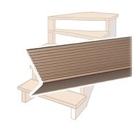 HAEKEBC Nez De Marche en Aluminium 50 90 100 120 150cm Protection De Bord D'escalier Extérieur Moulure De Nez De Marche Antidérapante Bordure D'escalier Dorée Décorative(Champagne,120cm/48in)