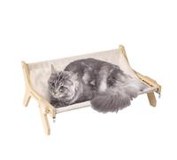 Hängate pour PETS-Wooden Cat Worter Seat | Tapis allongé lavable, surface couchée augmentée pour l'intérieur et l'extérieur, zone couchée à double corde, durable pour tous les poignets