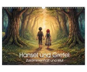 Hänsel und Gretel - Zusammenhalt und Mut (Wandkalender 2027 DIN A3 quer), CALVENDO Monatskalender: Ein zauberhafter Märchenkalender über Mut, ... unvergessliche Reise von Hänsel und Gretel.