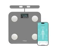 Haepi Anna - Balance connectée intelligente pour analyse corporelle complète - 8 points de mesure - IMC, MB, masse grasse, masse osseuse, masse musculaire - Piles incluses - Garantie 15 ans