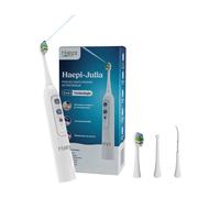 Haepi Julia - Brosse à dents électrique sonique 3-en-1 | Brossage + Jet interdentaire + Nettoyage des gencives | 48 000 vibrations/min | Rechargeable par USB | Pour gencives sensibles et porteurs d’or