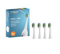 Haepi Julia - Lot de 4x brossettes dentaires avec jet interdentaire intégré - Têtes de rechange souples pour brosse à dents sonique 3-en-1 - Soin des dents et des gencives