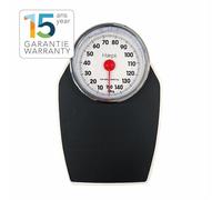 Haepi Leo - Pèse-personne mécanique avec plateforme antidérapante, aiguille rouge facile à lire, design rétro, capacité 150 kg, garantie 15 ans