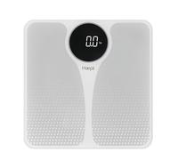 Haepi- Pèse personnes électronique avec grand plateau, grand écran rétro-éclairé-LED blanc très lisible- Design et précis-Capacité maximale de 180kg- Piles incluses- Garantie 15 ans