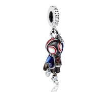 HAEPIAR Black Spider Hero Charms en Argent 925 pour Bracelet Collier Charm Dangle Cadeaux pour Femmes