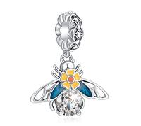 HAEPIAR Cute Mouse 2pcs/set Charms en Argent 925 pour Bracelet Collier Charm Dangle Cadeaux pour Femmes