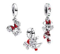 HAEPIAR Cute Mouse 3 Pieces/Set Charms en Argent 925 pour Bracelet Collier Charm Dangle Cadeaux pour Femmes