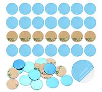 HAEPXYBY 100 Pièces Plaques Métalliques avec Adhésif Base pour Support Téléphone, Ø 15x0,3 mm Plaques Acier INOX pour Aimant de Voiture, Compatible avec Figures de Tonies