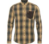 Härkila | Akkan Shirt | Vêtements & Équipement de Chasse pour Professionnels | Design Scandinave Haut de Gamme Durable | Beige w/Brown, L