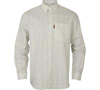 Härkila | Allerston L/S Shirt | Vêtements & Équipement de Chasse pour Professionnels | Design Scandinave Haut de Gamme Durable |Emerald Green/White, 4XL
