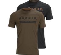 Härkila Logo lot de 2 T-shirts Duffel green/Phantom S