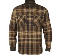 Härkila | Pajala Chemise | Vêtements & Équipement de Chasse pour Professionnels | Design Scandinave Haut de Gamme Durable | Beige w/Brown, S