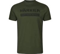 Härkila T-shirt de chasse avec logo vert - En coton à manches courtes - Pour chasseur - Manches courtes - Taille L