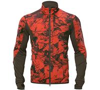 Härkila Wildboar Pro Camo Veste polaire - Veste de chasse en polaire - Veste de chasse - Veste de sécurité camouflage - Veste pour chasseur sauvage orange / marron Shadow, Orange sauvage, XXXXL