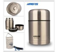 HAERS pot isotherme en acier inox de 600ml sac isotherme alimentaire conteneur vide Lunch Box Thermos