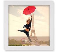 Haes Deco cadre photo en bois Paris blanc pour 1 photo format 20x20 cm