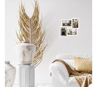 Haes Deco cadre photo multiple en bois Fevik blanc et brun pour 4 photos 10x15 cm (format 32x32 cm)