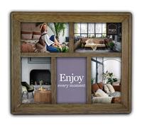 Haes Deco cadre photo multiple en bois Malaga brun rustique pour 5 photos 10x15 cm
