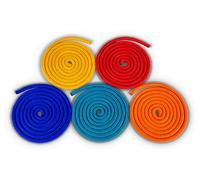 HAEST Set de cordes à sauter pour enfants & adultes | Longueur 2,10 m | Mélange de couleurs | Poids 88 g chacune | Idéal pour les écoles et les clubs de sport | Robuste & réglable