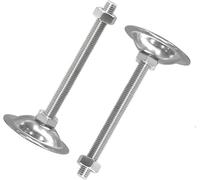 HAEUYA Pieds de nivellement réglables for Meubles, 2 pièces, Base en Fer galvanisé 53mm, Filetage M6/M8/M10/M12, coupelles Pied, Pieds Tour(D53 X M10x120mm)
