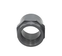 HAF® 1 manchon fileté en PVC Fittings de 63 mm - Manchon adhésif x filetage intérieur de 2" - Manchon de transition en PVC U gris pour raccords de tuyaux, tuyaux de piscine, etc. - Qualité : fabriqué