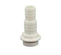 HAF® 1 raccord de tuyau en ABS avec douilles de tuyau de 32 et 38 mm x filetage extérieur 1 1/2", douille de tuyau en ABS blanc. Convient pour le raccordement de pompe de piscine. Qualité : fabriqué